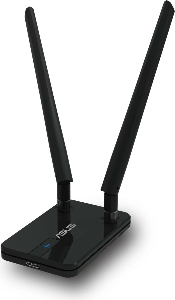 Kartelë rrjeti WiFi USB Asus USB-AC58 AC1300, me dy antena, e zezë