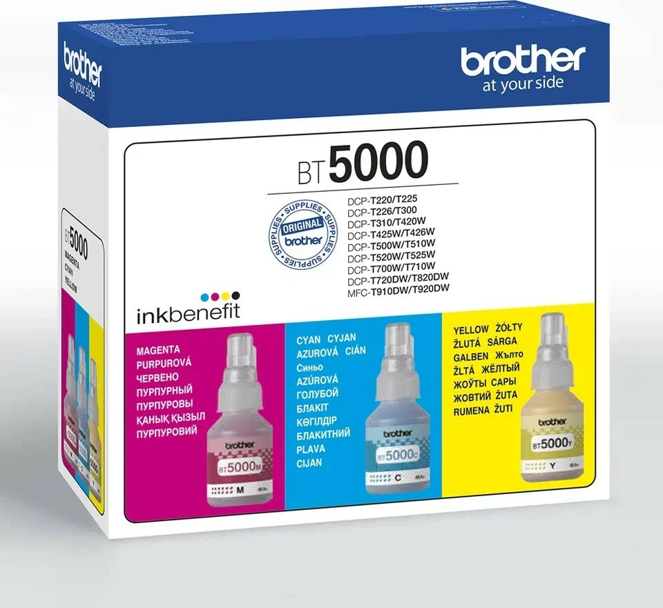 Set boje Brother BT5000CLVAL, 3x5000 faqe, për printera, Ngjyrë