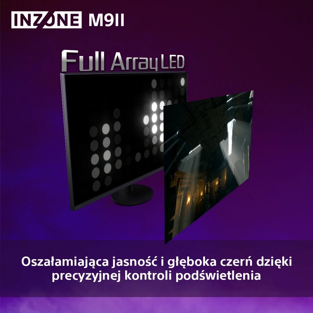 Monitor Sony INZONE M9II, 27", 4K, IPS, 160Hz, HDR, e zezë
