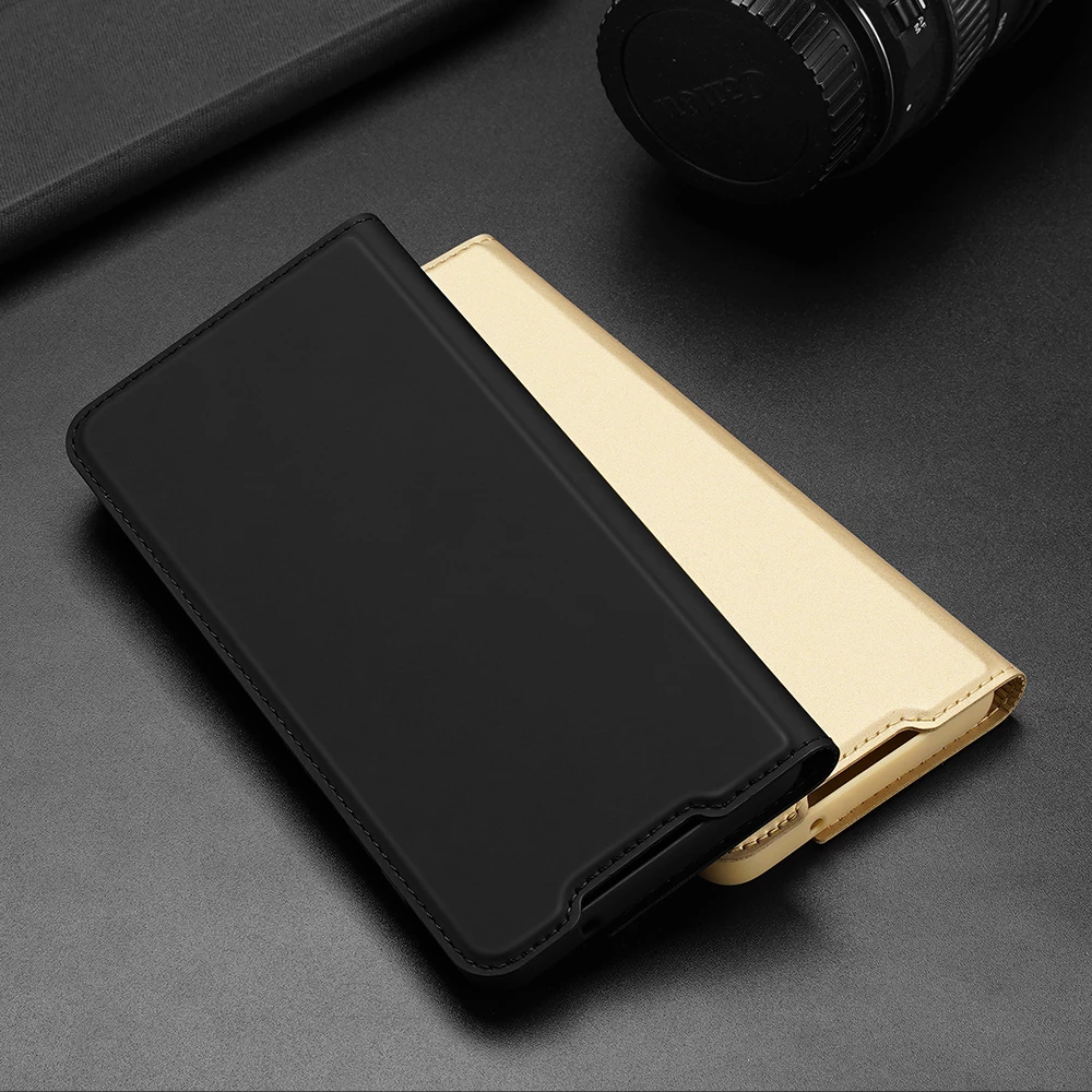 Mbështjellës Dux Ducis Skin Pro për Samsung Galaxy S22+, eko lëkurë, i zi