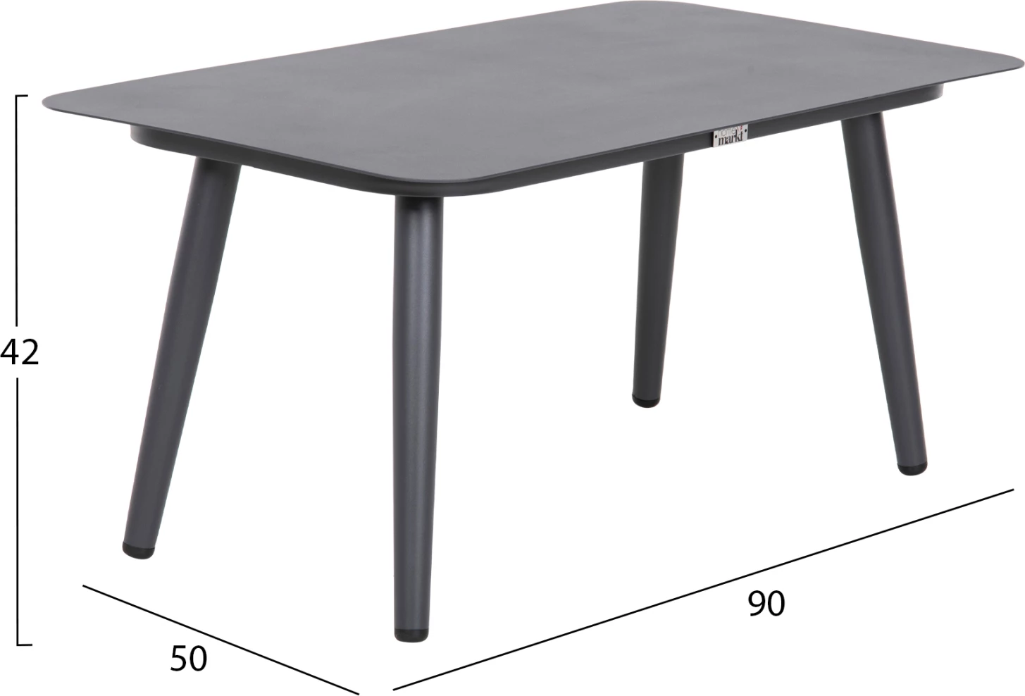 Set salloni për jashtë 4 pjesë, FREJA FH6057.03, alumin, ngjyrë antracit, ratan PE, ngjyrë bezhë-antracit, jastëkë