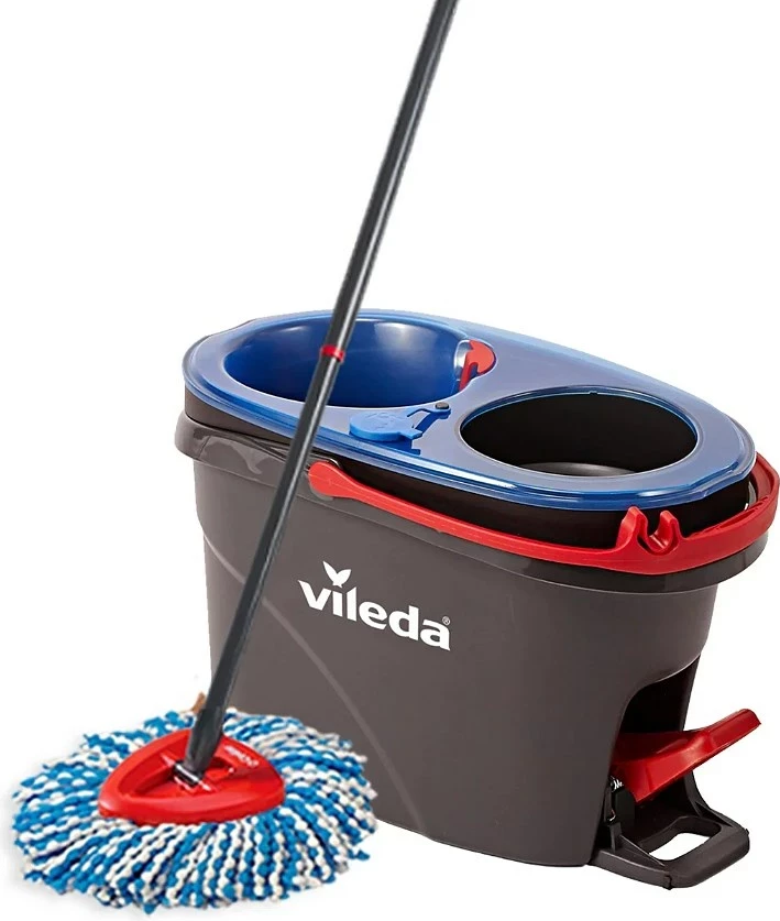 Mop rrotullues Vileda H2prO me kovë, mikrofibër, i zi