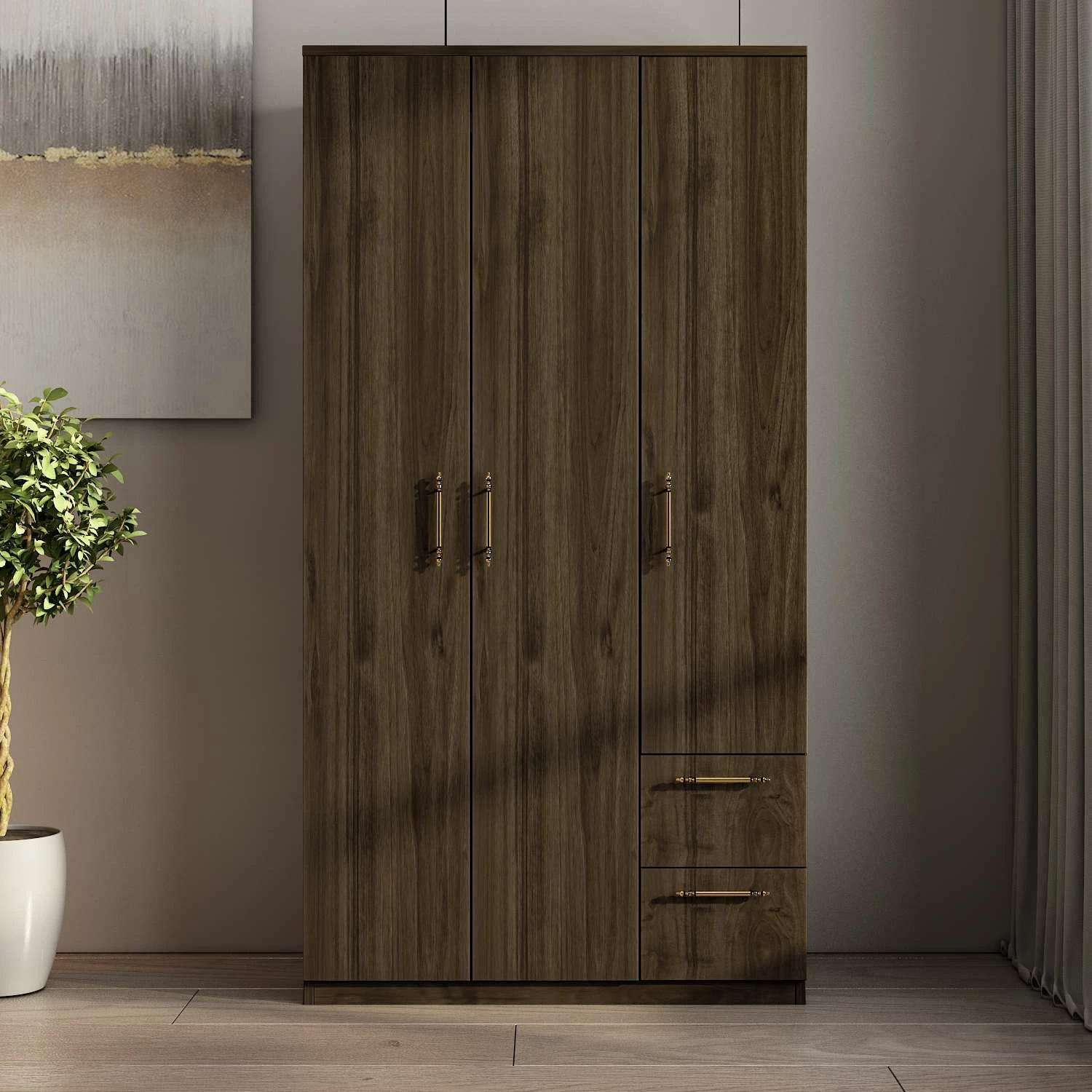 Dollap Merlin, ngjyrë arre, Skye Decor