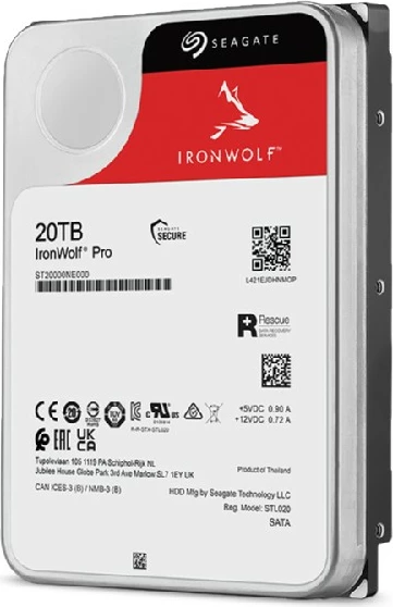 Hard disk Seagate IronWolf Pro ST20000NT001, 20 TB, 7200 RPM, 256 MB, 3.5"