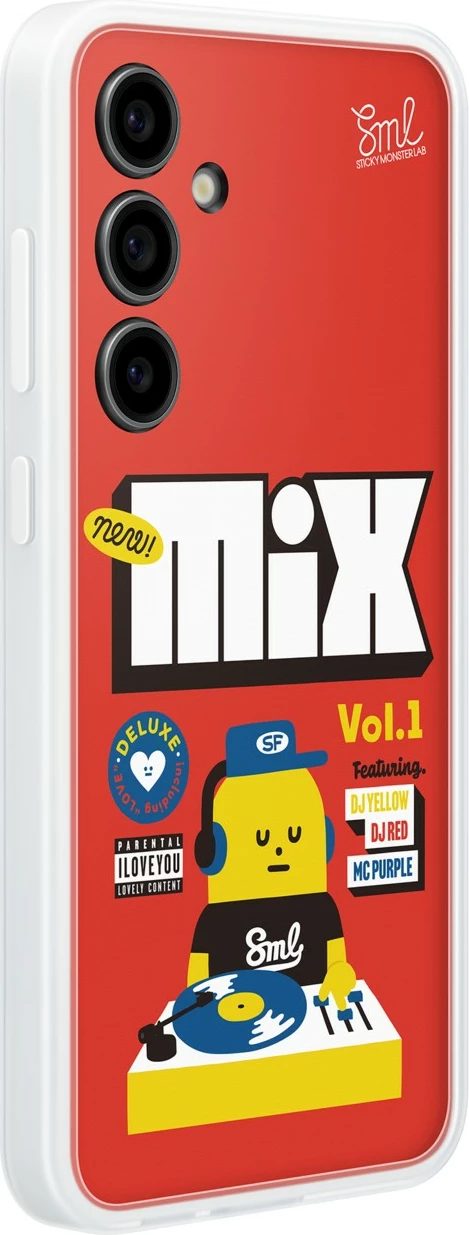 Mbështjellës Samsung Sticky Monster Lab Flipsuit për S24 FE, 17 cm (6.7"), e kuqe