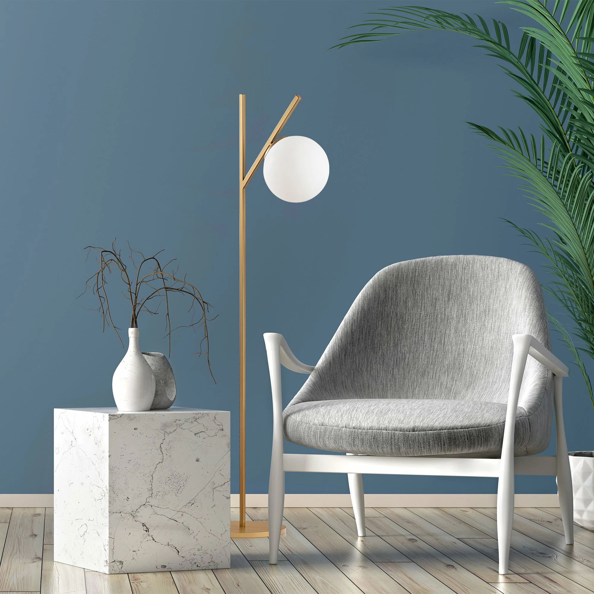 Llambë dyshemeje Opviq, Fork - 13028, ngjyrë ari