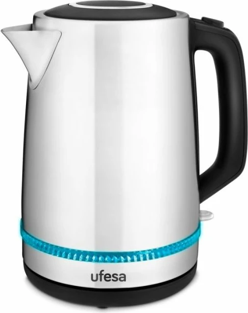 Çajnik elektrik UFESA Ness 1.7L 2200W, argjendtë/zi