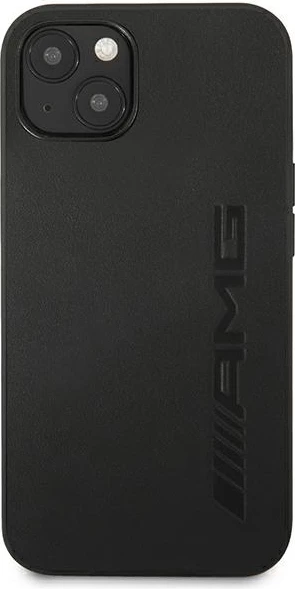 Mbështjellës Mercedes AMG AMHCP13SDOLBK për iPhone 13 mini, hardcase, lëkurë, e zezë