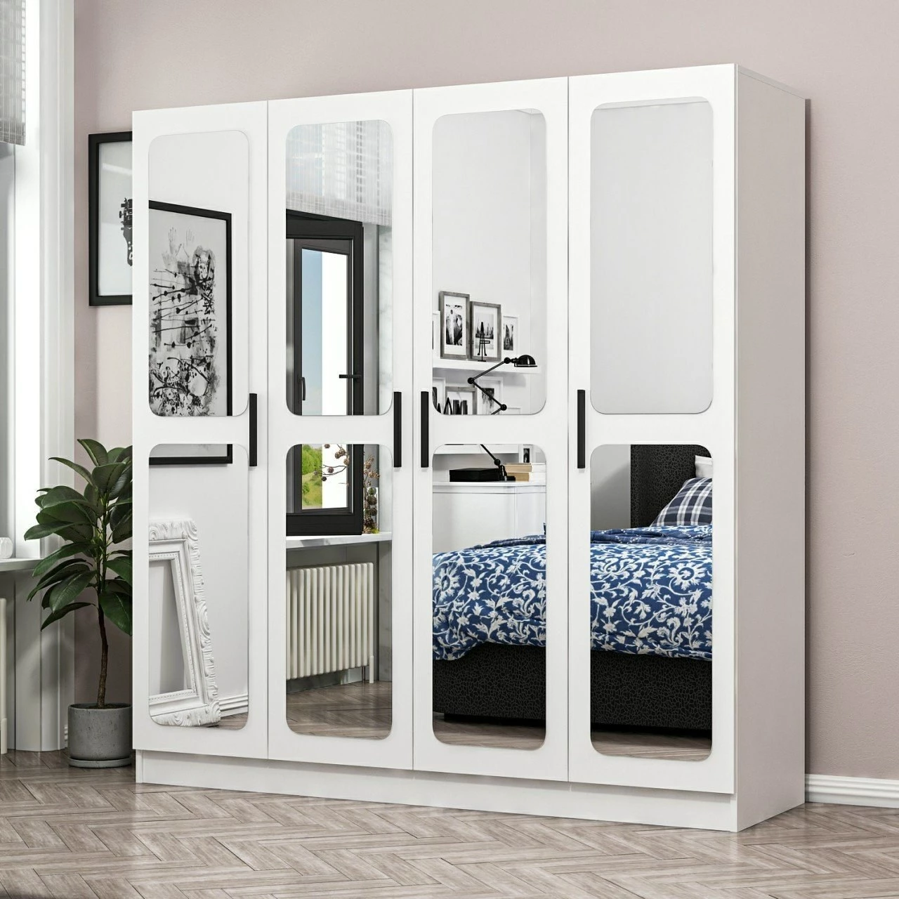 Dollap Skye Decor, i bardhë, Kale - 3815