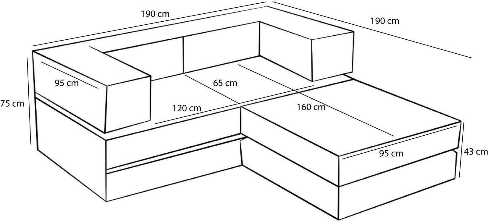 Këndare Comfort Mini, Atelier del Sofa, ngjyrë gri