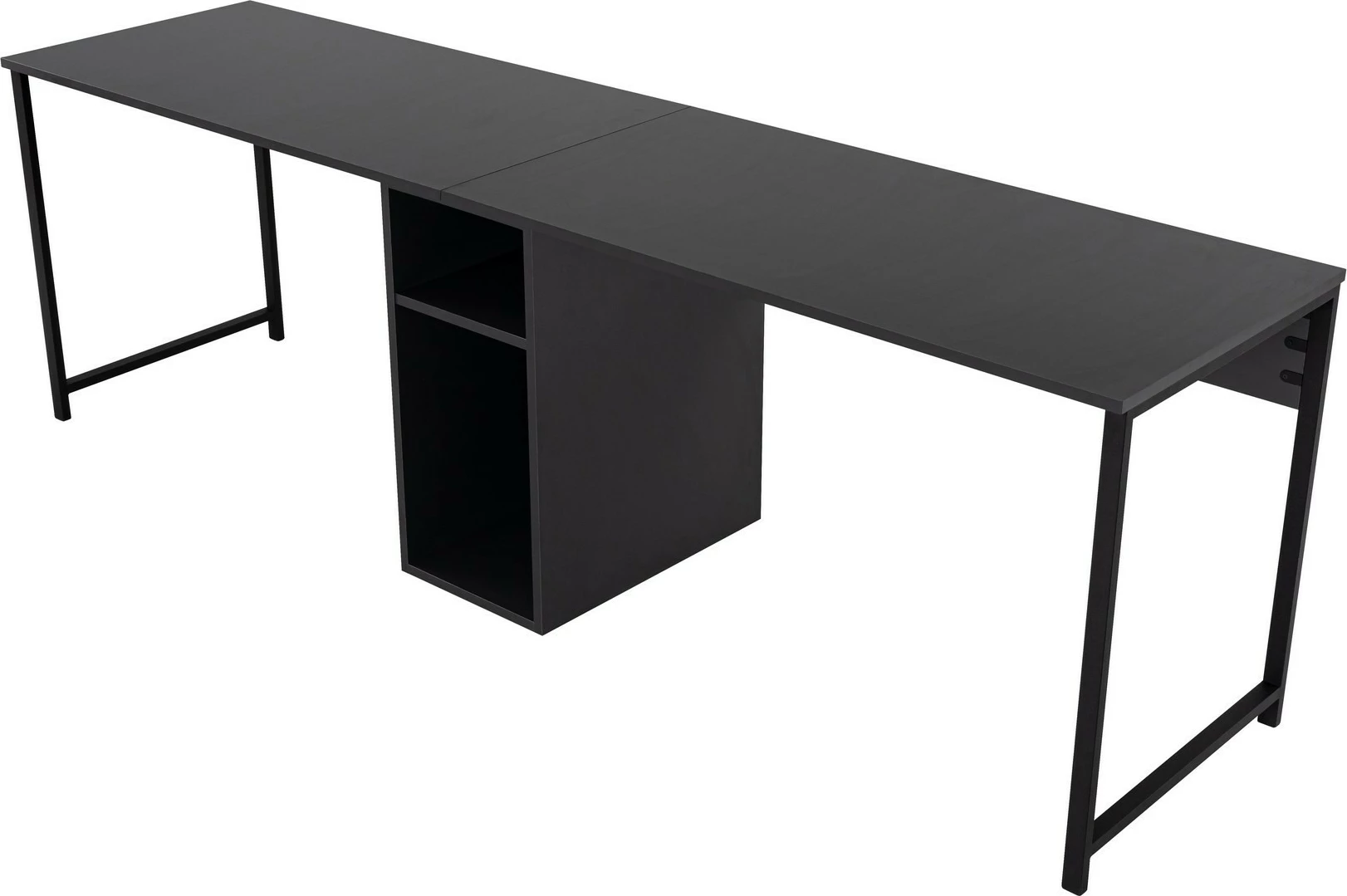 Tavolinë studimi Nordure, dyshe, anthracite, e zezë