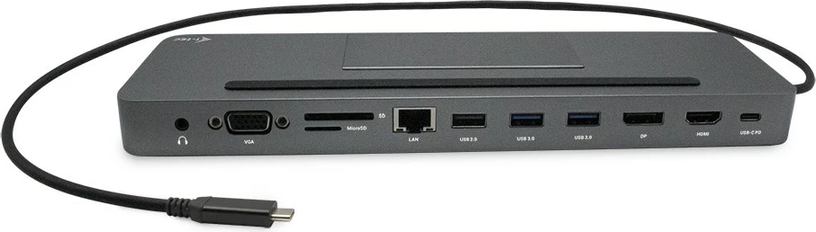 Stacion dokimi I-Tec USB-C Metal Ergonomic 4K, gri