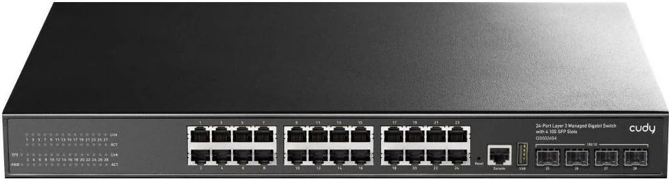 Switch CUDY GS5024S4, 24 porta, Gigabit, i zi