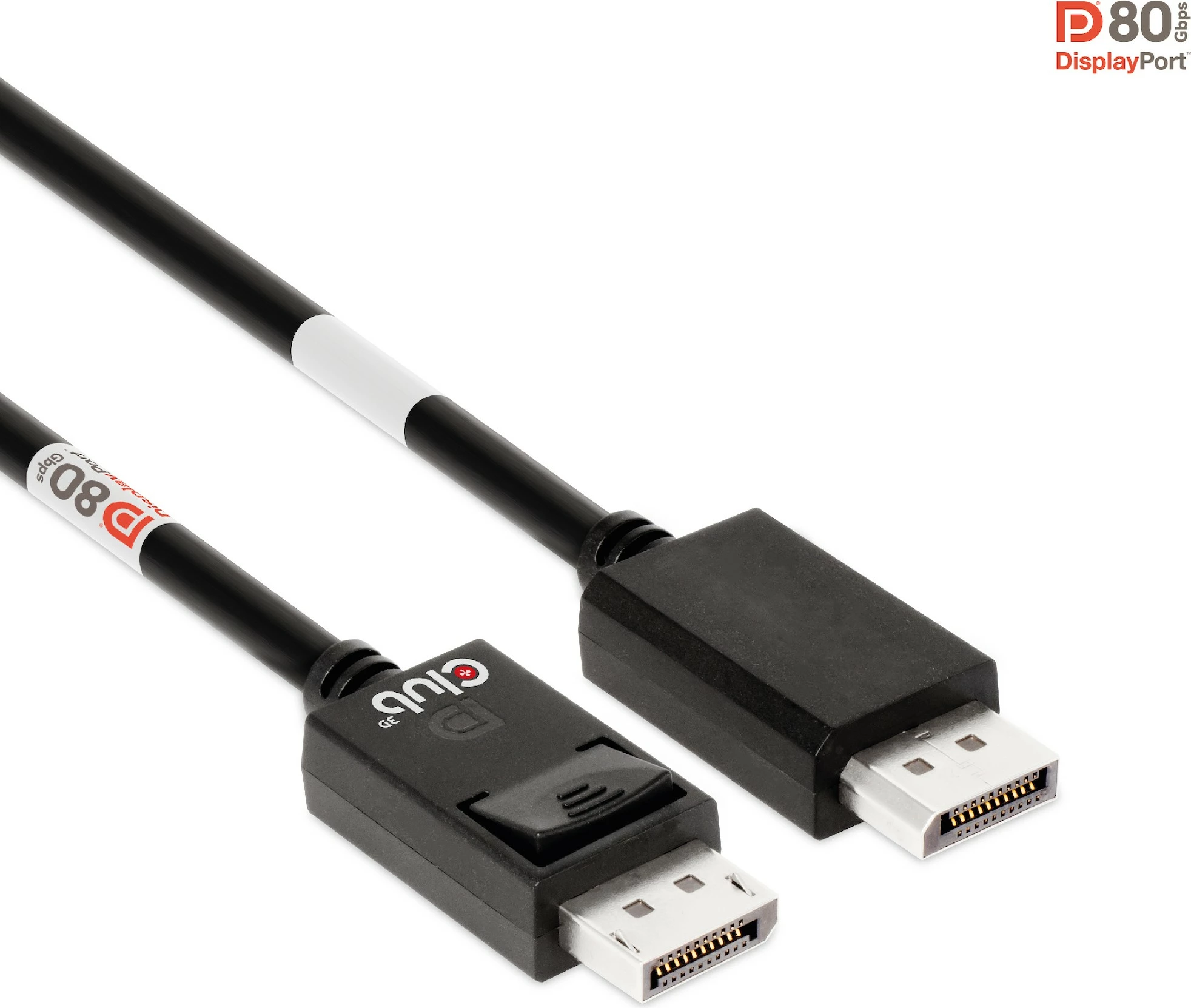 Kabllo DisplayPort Club3D DP 2.1, 1.2m, e zezë