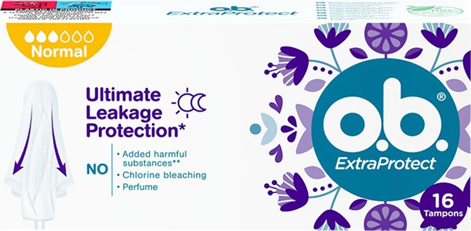 Tamponë higjienikë O.B. ExtraProtect Normal, 16 copa