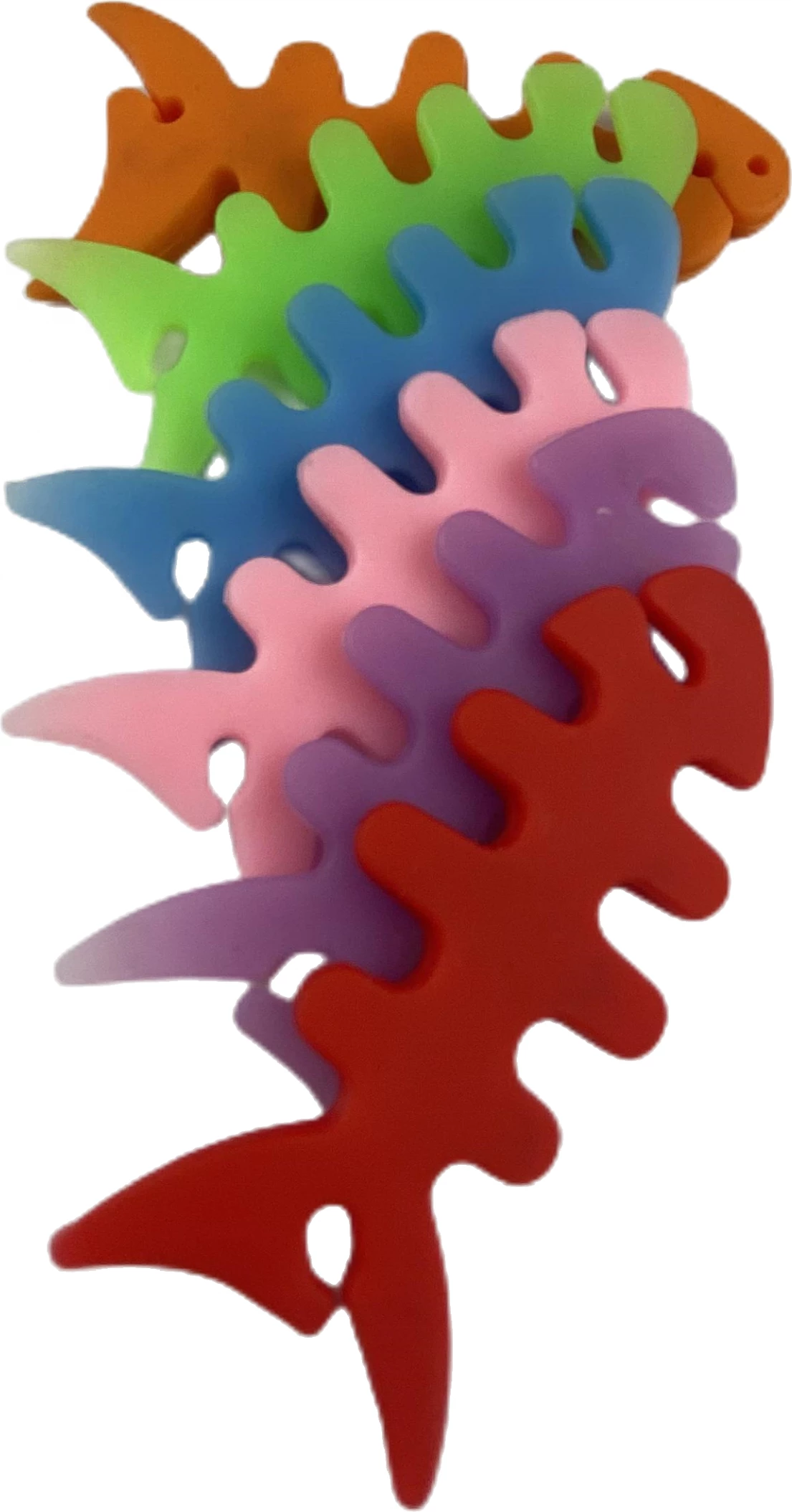 Mbështjellës kablloje për kufje Hurtel, formë peshku, plastikë, bardhë