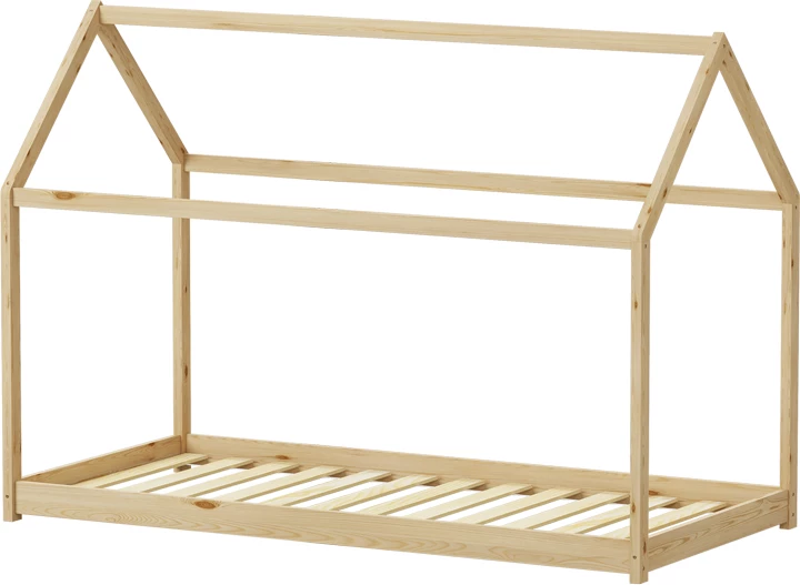 Krevat fëmijësh Nino Montessori, dru pishe, ngjyrë natyrale, 90x190cm