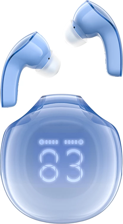 Kufje Acefast T9 wireless, Bluetooth 5.3, me ekran LED, IPX4, Blu
