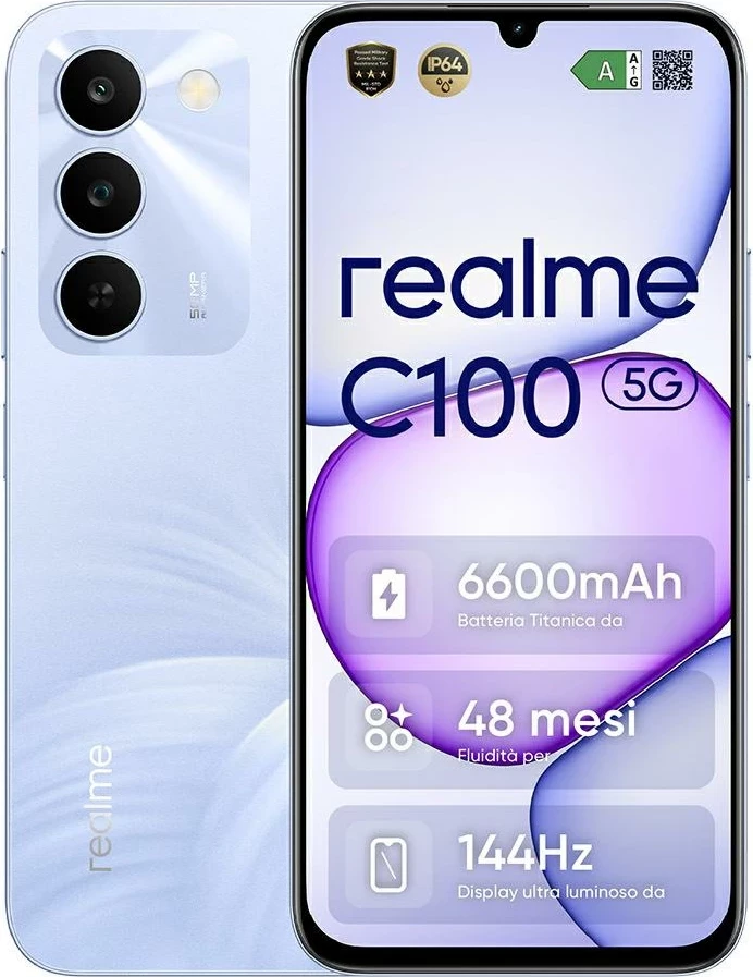 Celular Realme C100 4GB 128GB 6.8 inch Blooming Purple