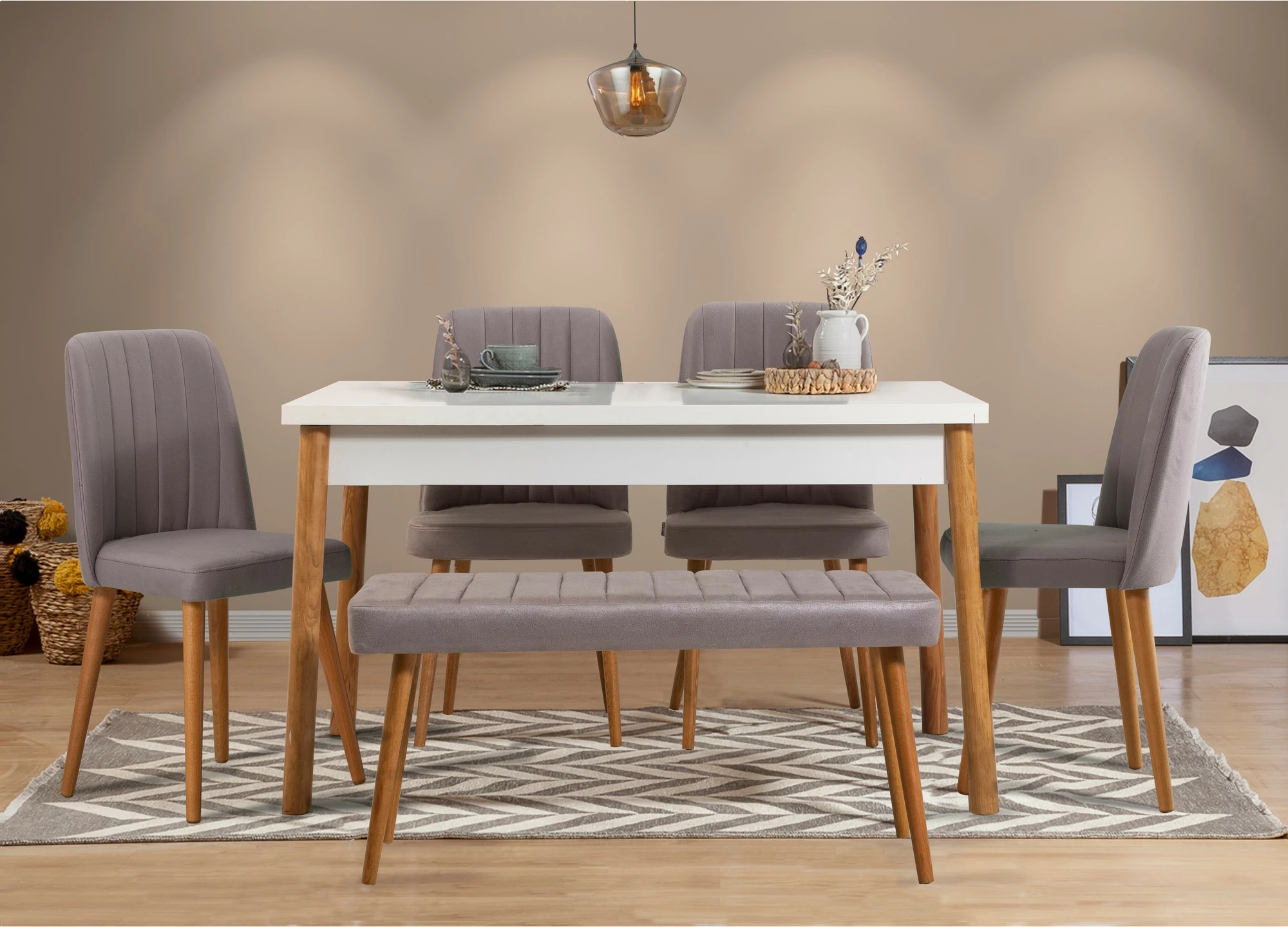 Set tavoline me karrige (6 copë), Skye Decor, Costa 0701 - 2 AB