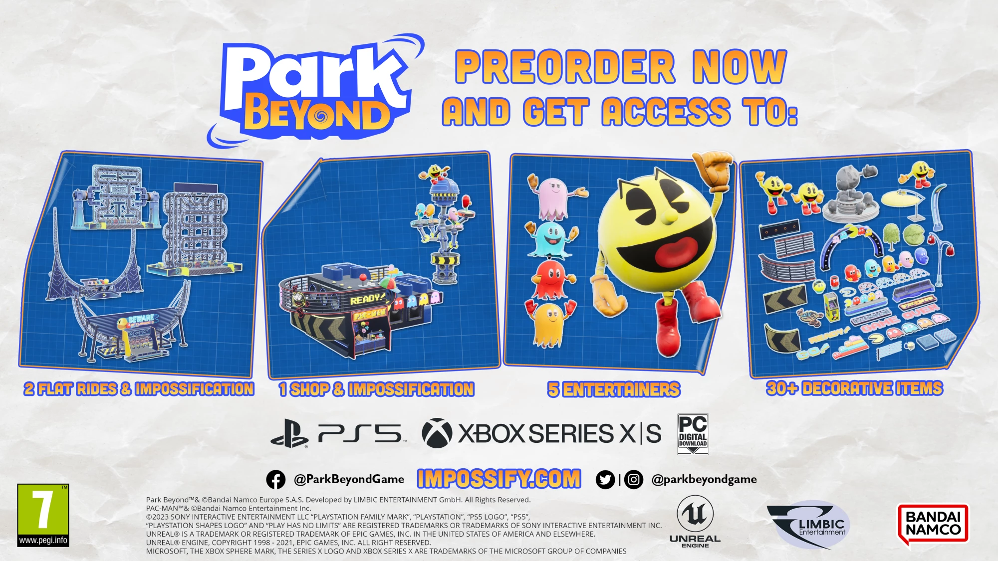 Lojë për PC Bandai Namco Park Beyond Day-1 Admission Ticket Edition, Steam kod, set (SteelBook, soundtrack, kartolina, stikerë)