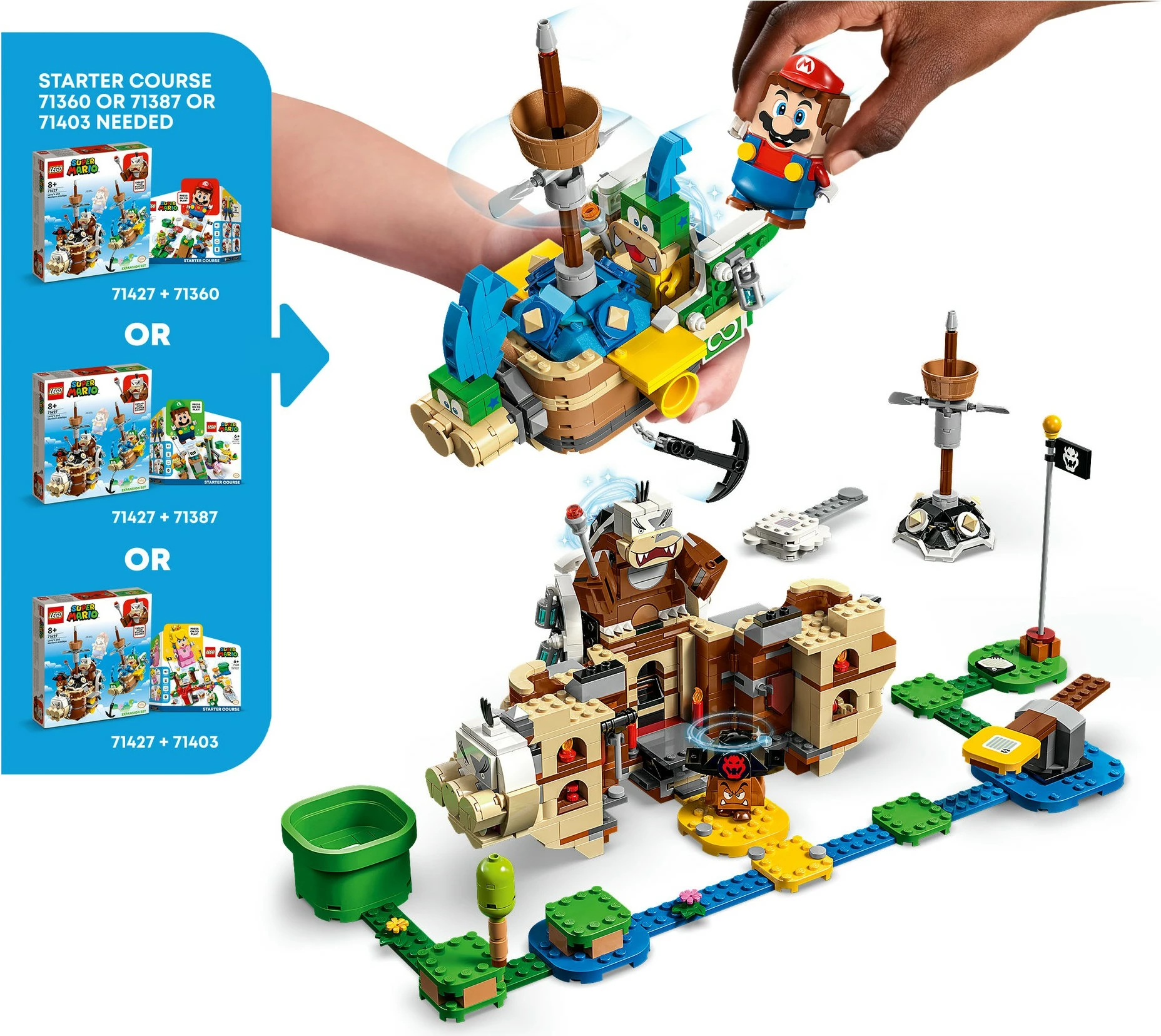 Set ndërtimi LEGO Larry's dhe Morton's Airships Expansion Set, 1062 pjesë, plastikë, shumëngjyrësh