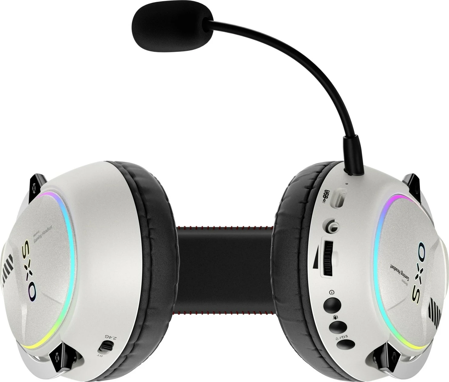 Kufje gaming OXS Storm G2, wireless & Bluetooth, me mikrofon, pearl white