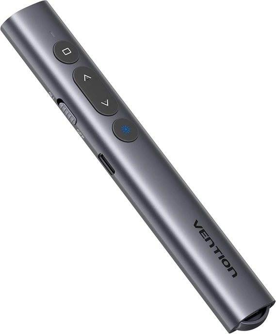 Prezenter wireless Vention KQJH0 me lazer të gjelbër, gri