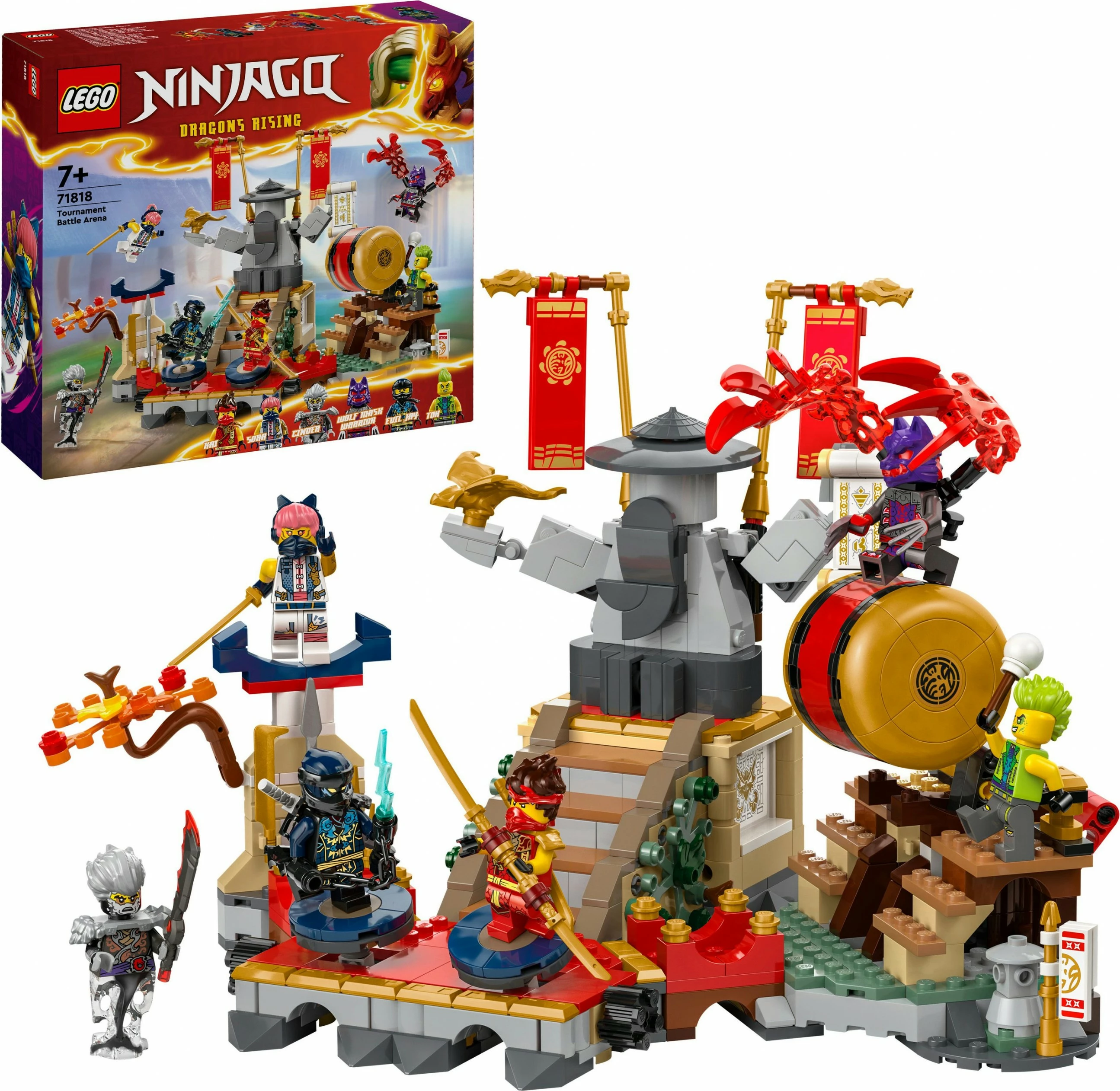 Set ndërtimi LEGO NINJAGO Tournament Battle Arena 71818, 659 pjesë, shumëngjyrëshe
