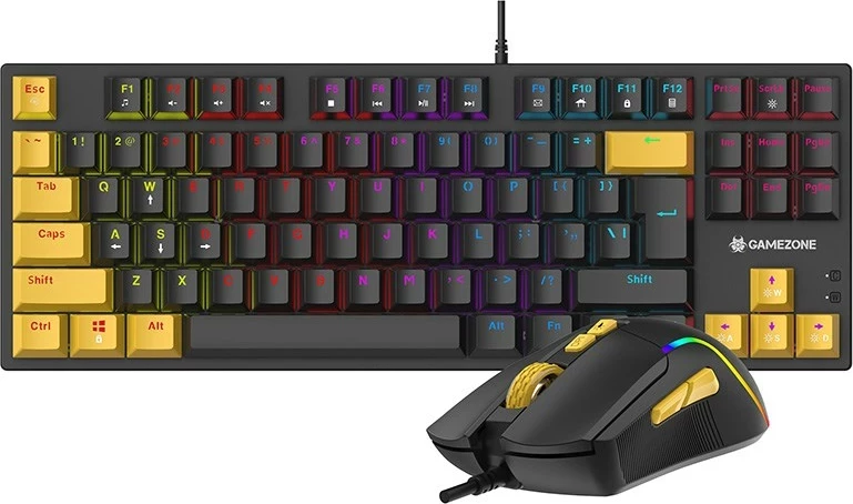 Set tastierë mekanike dhe maus Tracer GAMEZONE HORNET87, USB, i zi
