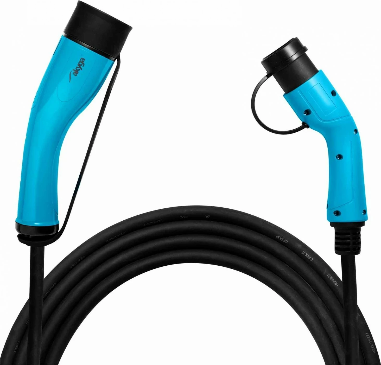 Kabëll karikimi Akyga AK-EC-16, Type2 / Type2, 3-fazë, 32A, 22kW, 6m, zi-kaltër