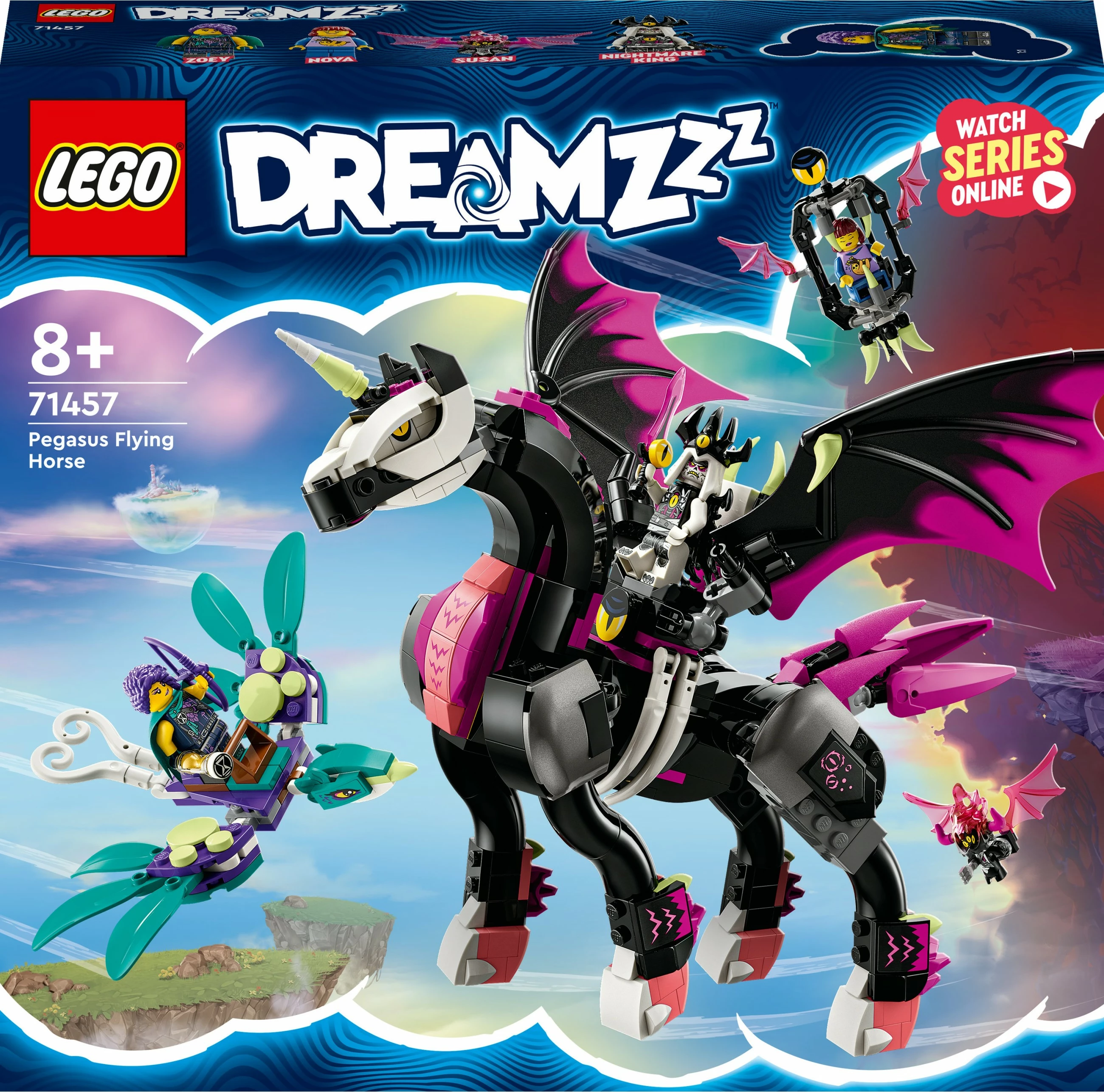 Set ndërtimi LEGO DREAMZzz Pegasus Flying Horse, 482 pjesë, shumëngjyrësh
