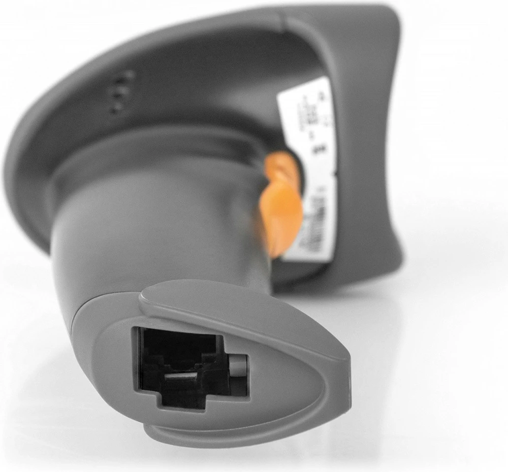 Skaner barkodësh Digitus DA-81002, me kabllo USB-RJ45, 1D/2D, QR Code, i zi, me mbajtëse