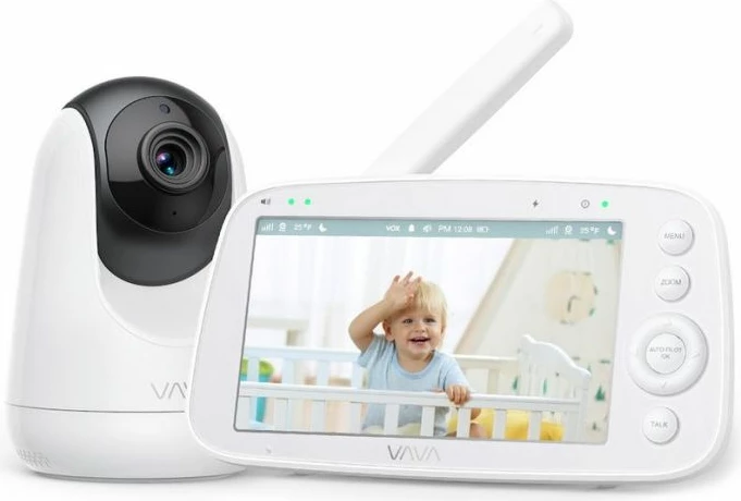 monitor bebe VAVA VA-IH019, ekran 5.5\" 1080P, night vision, bateri 4500mAh, dykahësh talk, set me 1 kamerë, bardh/zi