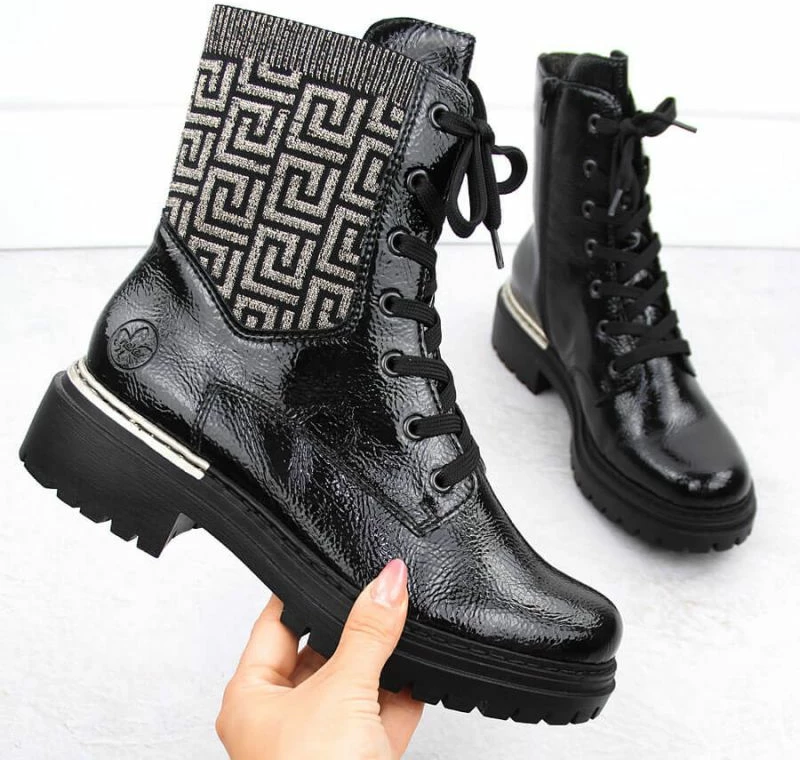 Çizme për femra Rieker, të zeza