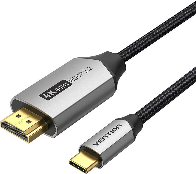 Kabllo USB-C në HDMI Vention CRBBH, 2m, 4K 60Hz, e zezë