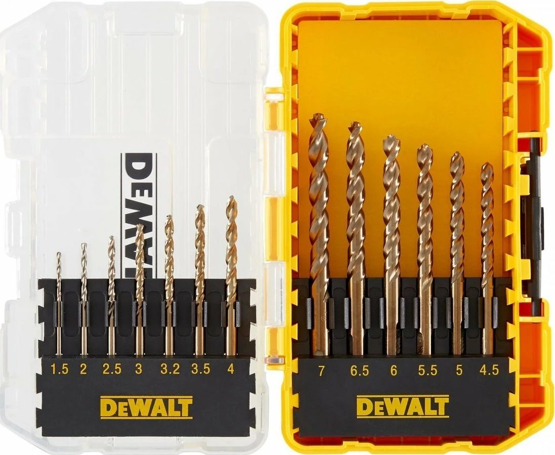 Set maje shpimi për metal DeWalt DT70710 Extreme 2, 13 copë (1.5–7 mm), me kuti