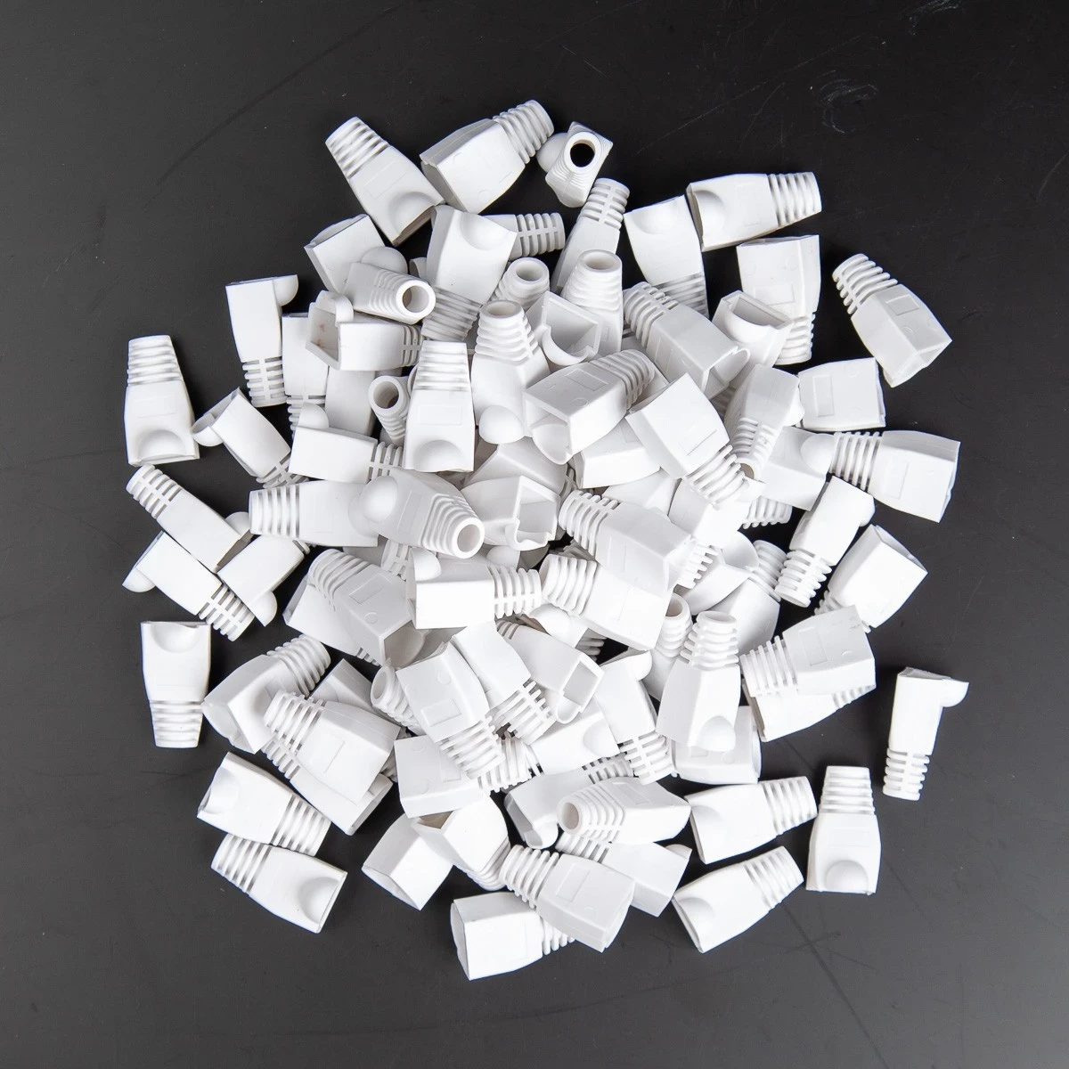 Mbështjellës RJ45 Unitek, 6 mm, 100 copë, e bardhë