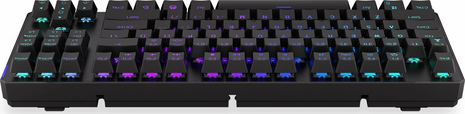 Tastierë mekanike gaming Endorfy Thock TKL Wireless EY5A081, Kailh Box Black, RGB, Bluetooth/2.4GHz/USB, US layout, e zezë