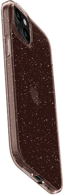 Mbështjellës Spigen Liquid Crystal Glitter për iPhone 15 Plus, Transparent/Rozë