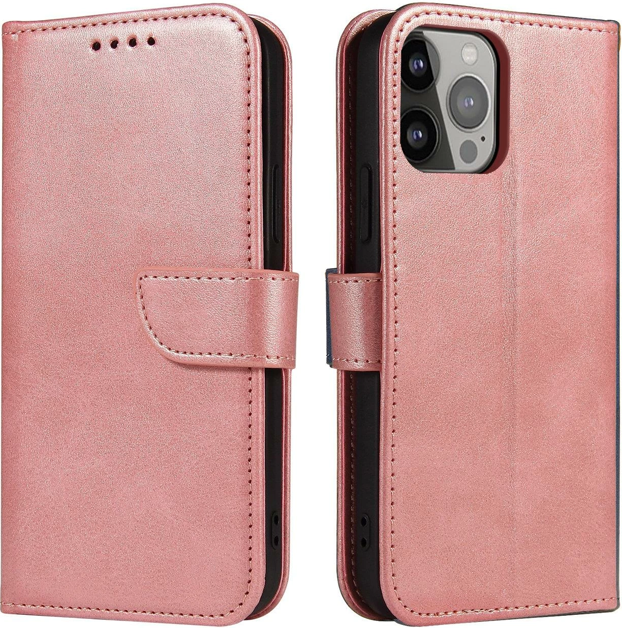 Mbështjellës Hurtel Magnet Case për Samsung Galaxy A55 5G, me kapak dhe portofol, Rozë