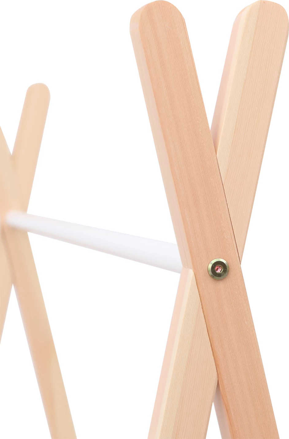 Varëse rrobash për fëmijë me raft, ngjyrë druri natyral dhe e bardhë, PASCHAL FH2490.03, 100x40x100cm