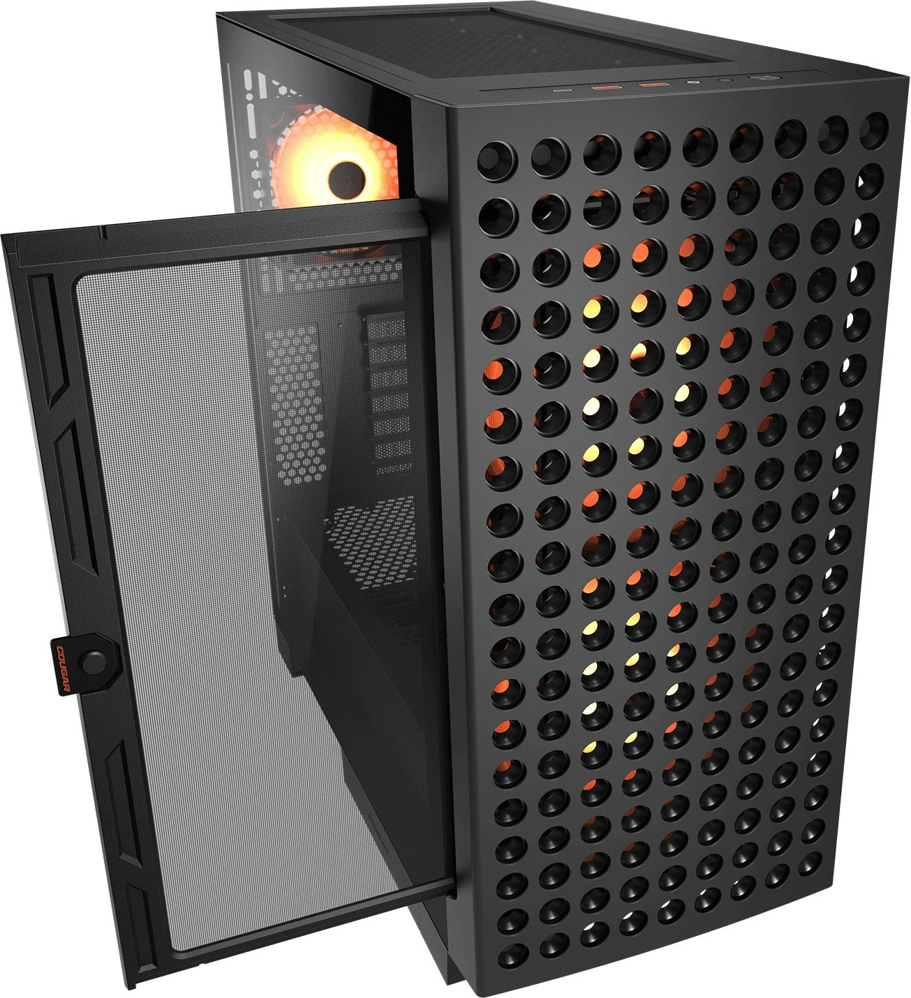 Kasë Cougar Airface ECO midi, ARGB, e zezë