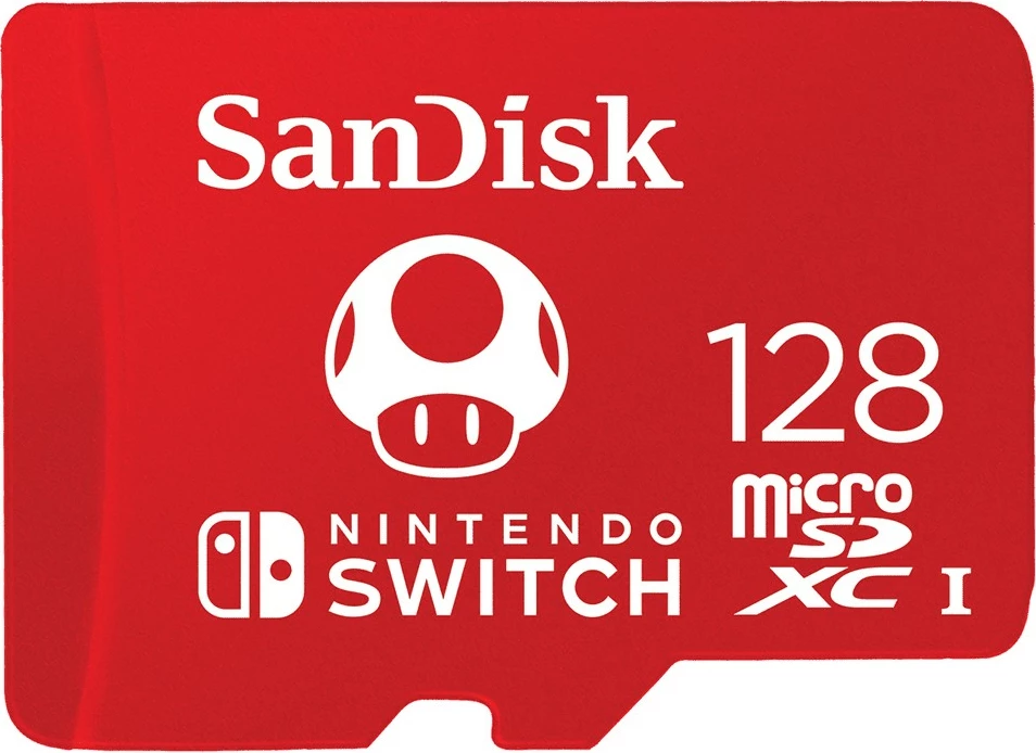 Kartelë microSDXC SanDisk SDSQXAO-128G-GNCZN, 128 GB, e kuqe, e bardhë