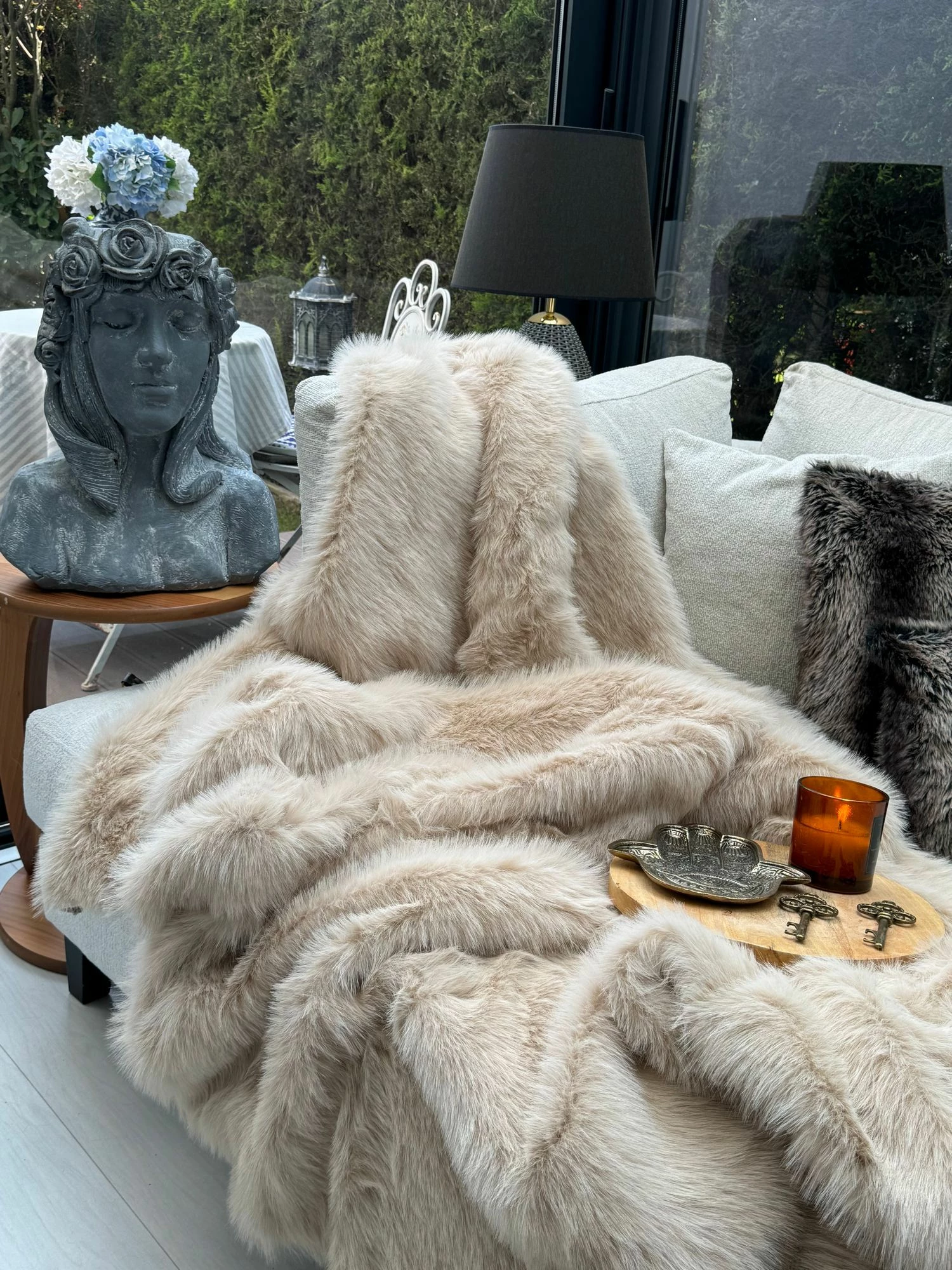 Shall për divan Evila Originals, Lolita, 200x75, bezhë