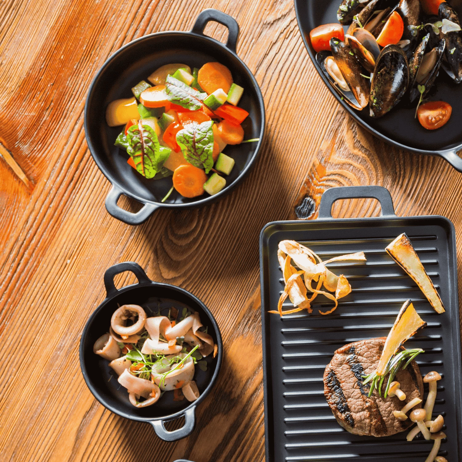 enë servirjeje mini e rrumbullakët melamine, Fine Dine Little Chef, 189x147x37 mm, e zezë