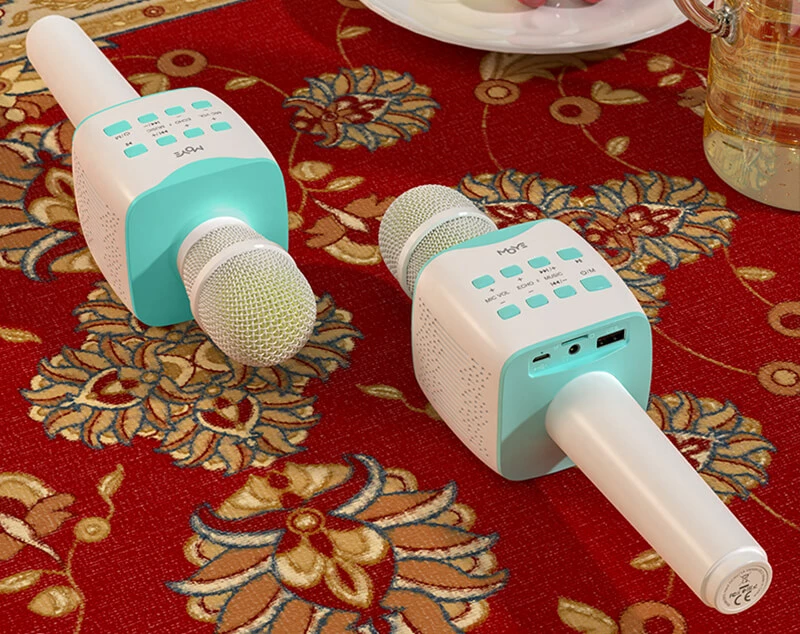 Mikrofon karaoke Moye Melodious MDS-5 Bluetooth 5.0, TF/USB, i bardhë me mentë