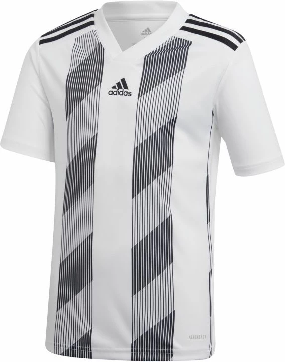 Fanellë për futboll për fëmijë adidas Striped 19 Jr, e bardhë