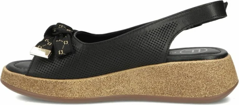Sandale wedge për femra Filippo DS7582, të zeza