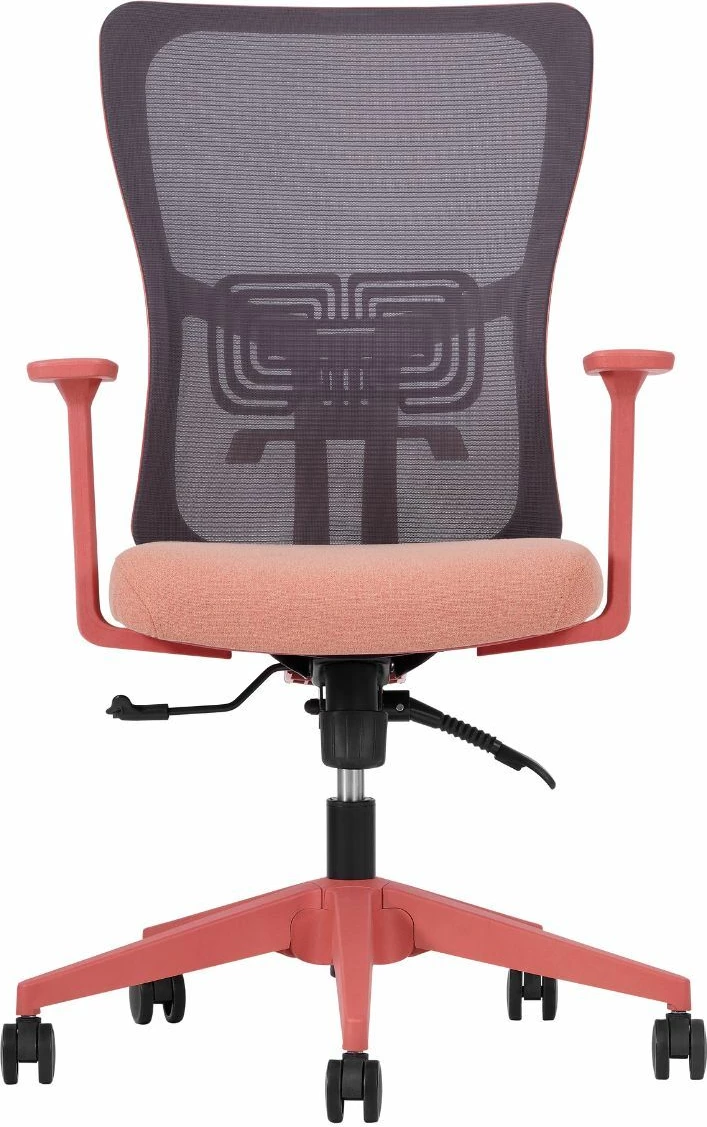 Karrige zyre Skye Decor, mbështetje mesit, 108 cm, ngjyrë salmon